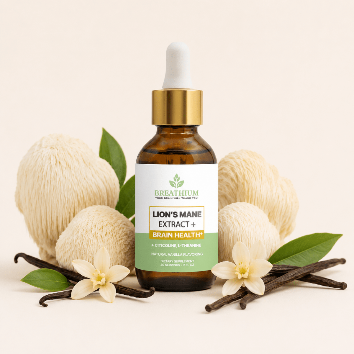 Lion’s Mane Extract+ | Natural Vanilla