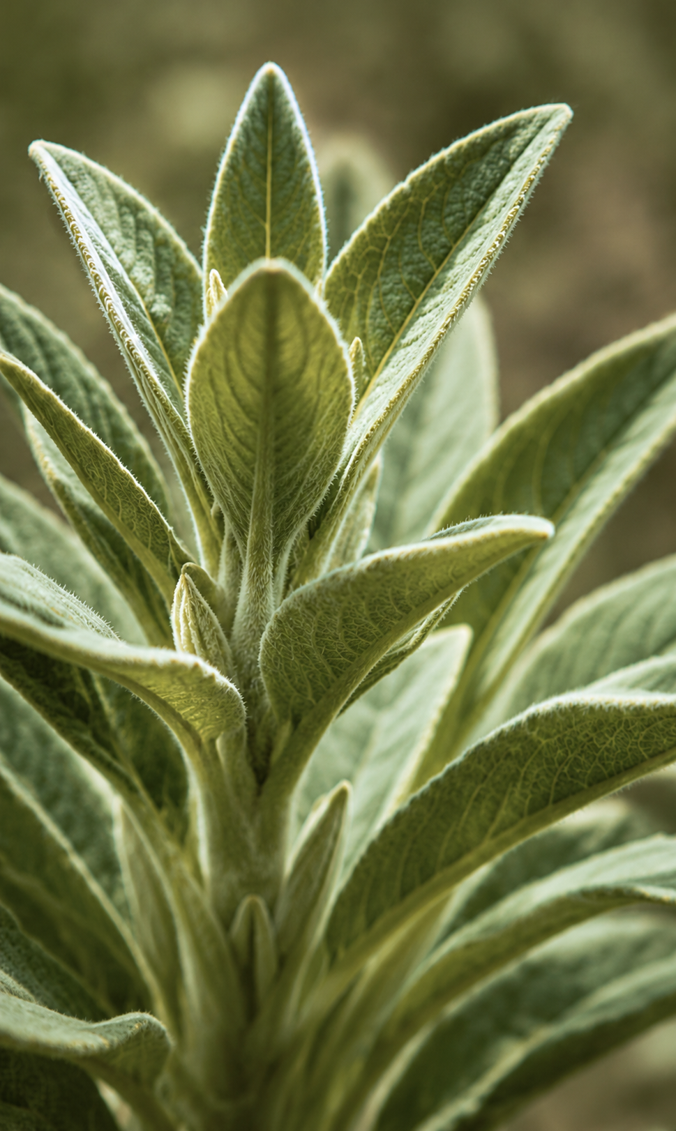 Mullein leaf close-up
